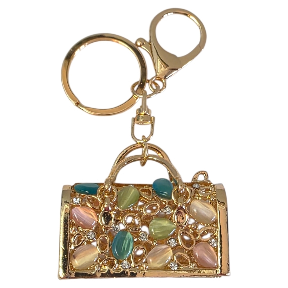 Rhinestone Mini Purse Charm Keychain Colorful Bag Charm